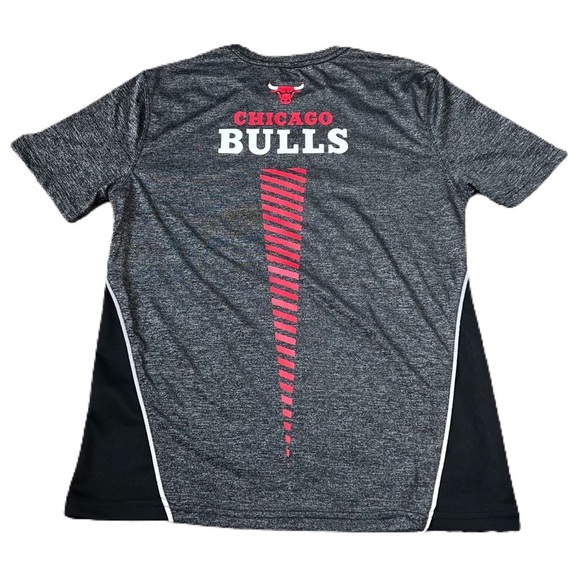 Chicago Bulls Basketball NBA Grey/Black Warm Up Shooting Shirt Men’s Size M - Picture 6 of 8